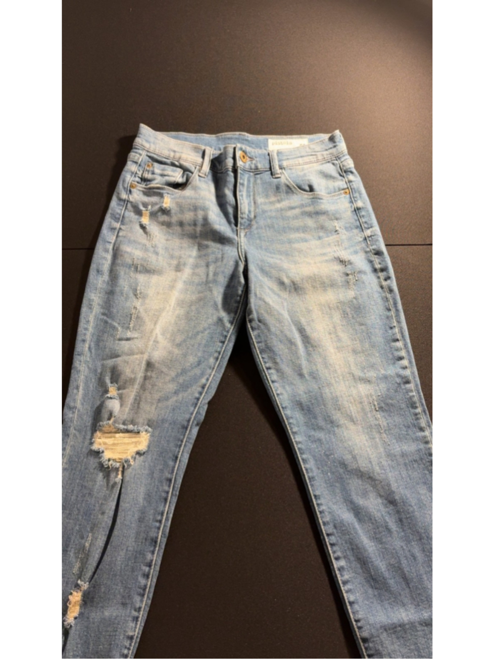 Pistola Denim Mid-Rise Distressed Skinny Jeans Size 28